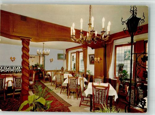 56856 W5583 Zell Mosel Foto AK Hotel Weinhaus Zum Grünen Kranz Gaststube Fotograf Heisterkamp