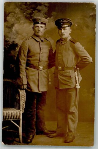 50667 W5000 Köln Nippes 501 1915 - Portrait 2 Soldaten WK I Ort lt. Stempel
