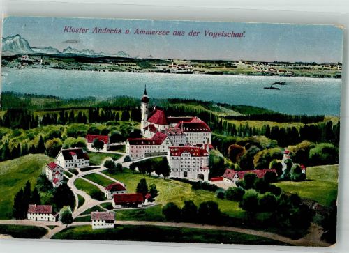 Andechs Kloster - Ammersee Vogelschau Hüttenstempel