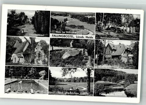 29683 W3032 Fallingbostel - Lönsdenkmal Schwimmbad Kirche