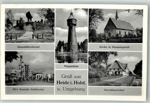 25746 W2240 Heide , Holst - Wasserturm DEA Deutsche Erdölwerke