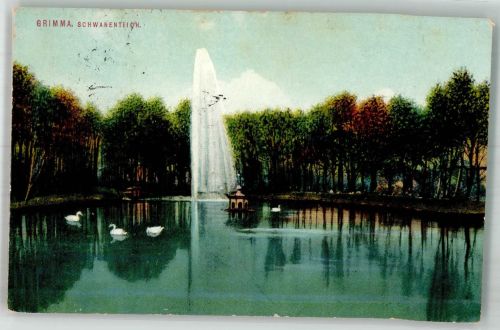 04668 O7240 Grimma 1915 - Schwanenteich