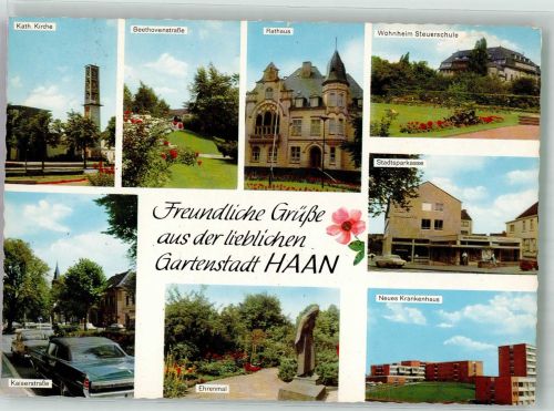 42781 W5657 Haan , Rheinl - Kaiserstrasse Kath. Kirche beethovenstrasse Stadtsparkasse