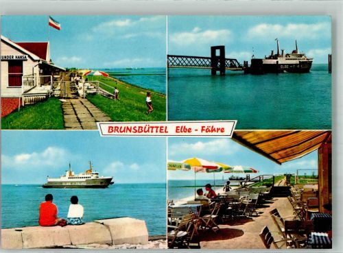 25541 W2212 Brunsbüttel - Fähre Elbe Gasthaus Strandhalle