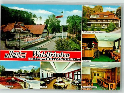 29456 W3139 Hitzacker Elbe - Hotel Gasthaus Waldfrieden Kegelbahn