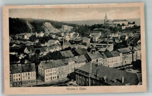 07570 O6518 Weida , Thür - Panorama des Ortes mit der Osterburg