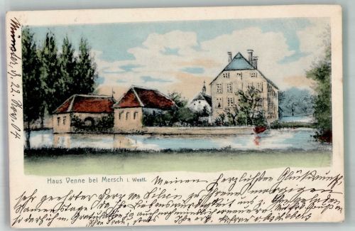 48317 W4406 Drensteinfurt 1904 Künstlerkarte Haus Venne bei Mersch