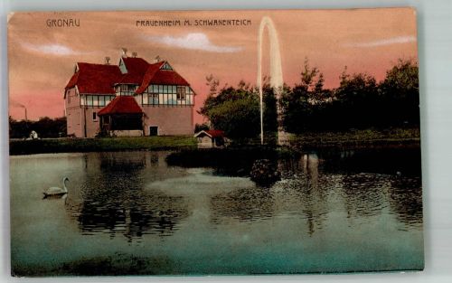 48599 W4432 Gronau Westf. 1910 - Frauenheim mit Schwanenteich
