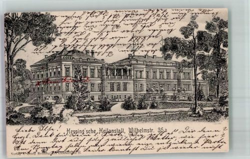 10115 W1000 Lichterfelde Foto AK Krankenhaus Hessing´sche Heilanstalt Wilhelmstrasse 36