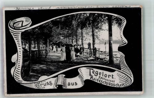 10115 W1000 Tegelort 1906 Foto AK Gasthaus Tegelort Heideschlösschen
