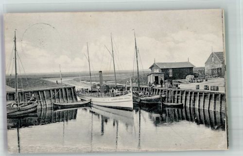 26427 W2943 Bensersiel 1914 Foto AK Hafen