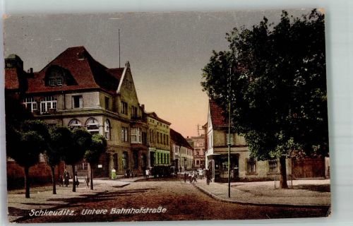 04435 O7144 Schkeuditz 1943 Foto AK Untere Bahnhofstrasse