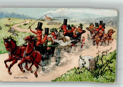 Rüebli Hochsig Arthur Thielde Künzli Verlag 8563 Scan verzogen Motiv Schweiz BOAKC