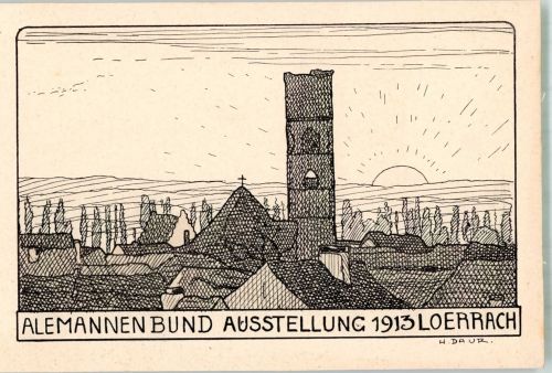 W7850 Lörrach Alemannenbund Austellung Daur, H. 1913 BOAKC