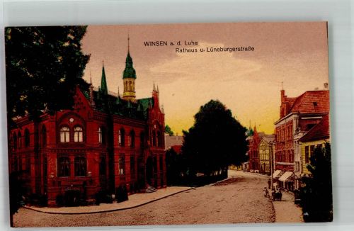 21423 W2090 Winsen Luhe Foto AK Rathaus Lüneburger Straße