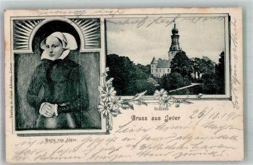 26441 W2942 Jever 1900 Foto AK Marie von Jever Schloss Bahnpost Bremen