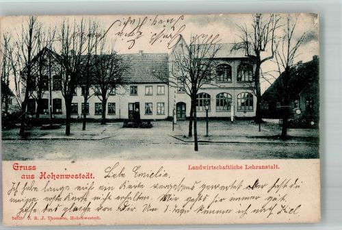 24594 W2354 Hohenwestedt 1901 Foto AK Landwirtschaftliche Lehranstalt