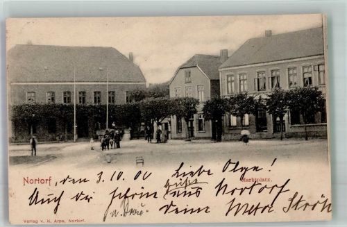 24589 W2353 Nortorf b Neumünster 1900 Foto AK Marktplatz