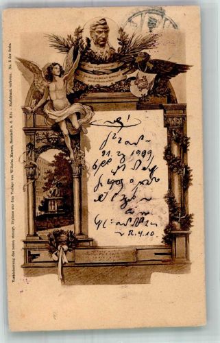 Rückseite Vignette Verkleinerung des neuen Stenogr. Diploms Nr. 5 der Serie Gabelsberger 1909