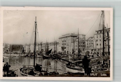 Split Spalato 1930 Foto AK Hafen