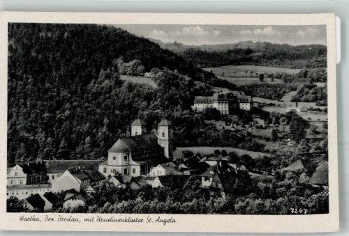 Wartha Bardo Foto AK Kirche Urselinenkloster St. Angela