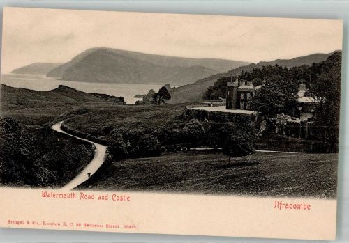 Ilfracombe Foto AK Schloss Watermouth Raod