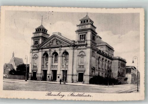 Bromberg Bydgoszcz 1916 Foto AK Stadttheater Feldpost WK I