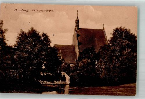 Bromberg Bydgoszcz 1914 Foto AK Kath. Kirche