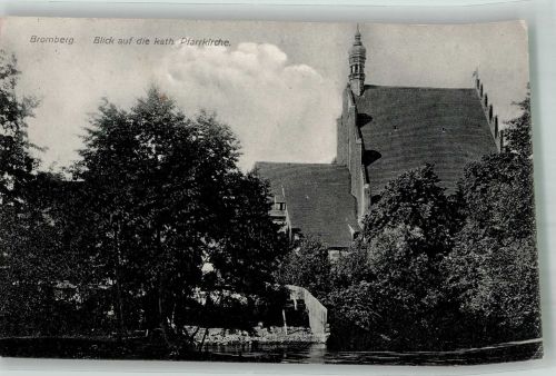Bromberg Bydgoszcz 1909 Foto AK Kath. Kirche
