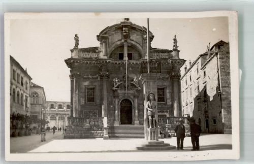 Dubrovnik Ragusa Foto AK Denkmal Roland Ort lt. Recherche
