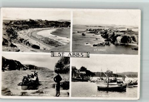 Melrose Foto AK St Abbs Schwimmbad Sands Bay Hafen Landing Leuchtturm