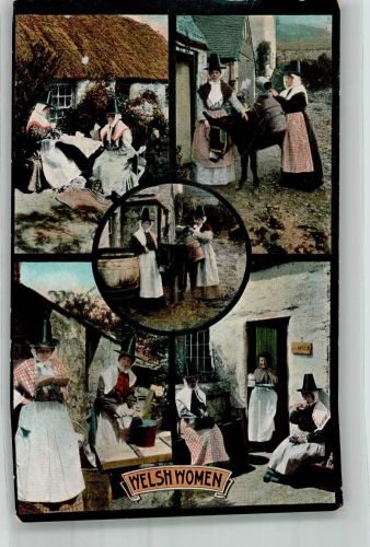 Edinburgh Foto AK Tracht Welsh Womnen