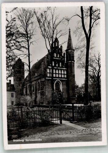 Bromberg Bydgoszcz 1943 Foto AK Garnisions- Kirche