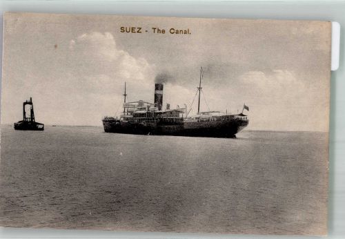 Suez Foto AK Dampfschiff Kanal