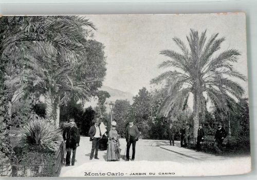 Monte Carlo 1905 Foto AK Jardin du Casino Palmen