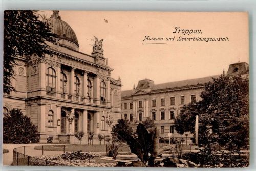 Opava Troppau 1913 Foto AK Museum Lehrerbildungsanstalt