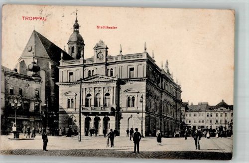 Opava Troppau 1912 Foto AK Stadttheater