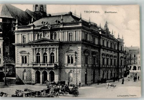 Opava Troppau 1907 Foto AK Stadttheater