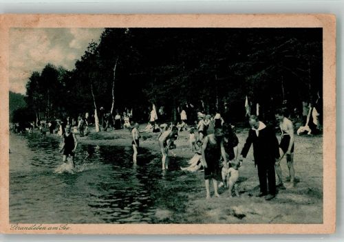 Doksy Hirschberg Foto AK Schwimmbad