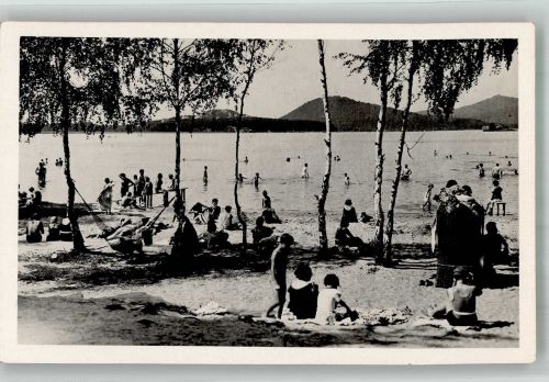 Doksy Hirschberg 1940 Foto AK Schwimmbad
