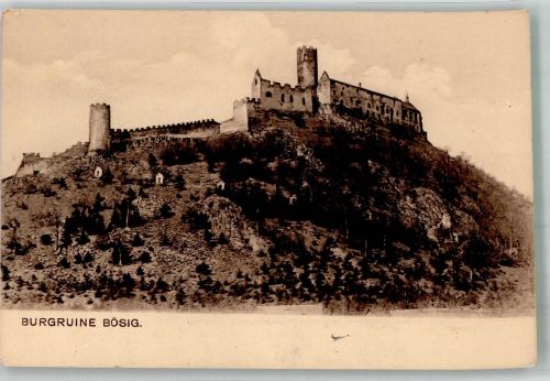 Bezdez Schlossbösig Foto AK Burg Ruine Bösig