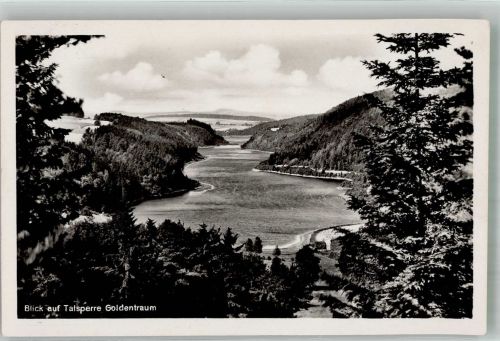 Goldentraum Zlotniki Lubanskie 1934 Foto AK Talsperre Goldentraum