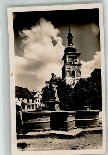 Nove Mesto Neustadt a.Tafelfichte 1932 Foto AK Denkmal