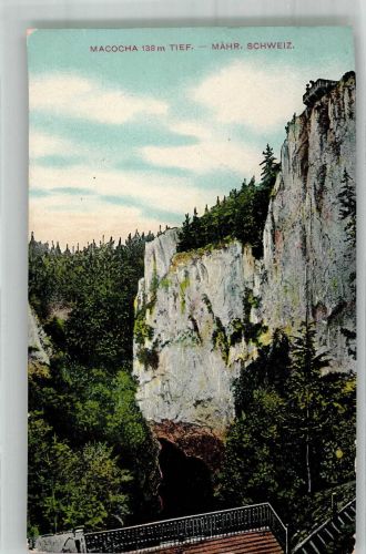 Vilemovice Wilhelmschlag Foto AK Macocha Schlucht Mährische Schweiz