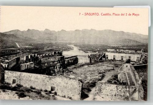 Sagunt Foto AK Burg Plaza del 2 de Mayo