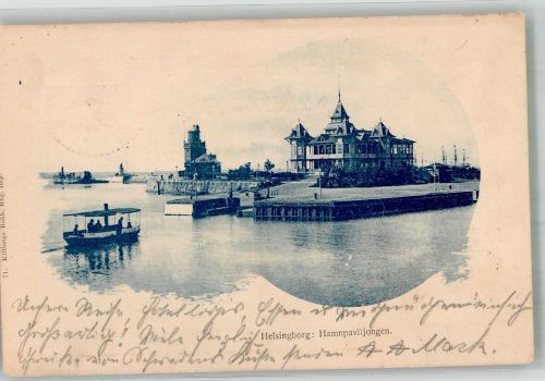 Helsingborg Hälsingborg 1901 Foto AK Fähre Hamnpaviljongen
