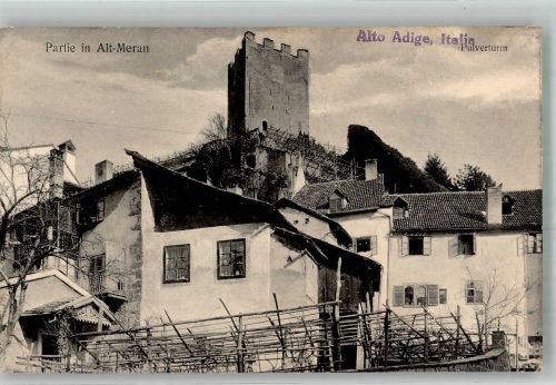 39012 Meran Merano Foto AK Pulverturm Alt Meran