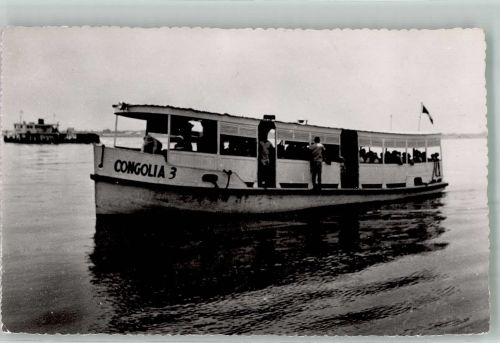 Brazzaville Foto AK Motorboot Vedette sur le congo