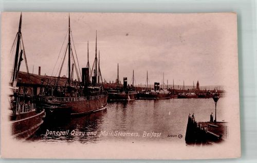 Belfast Foto AK Post- Schiffe Hafen