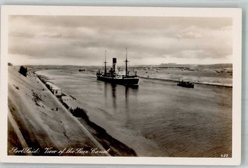 Port Said Foto AK Suez Kanal